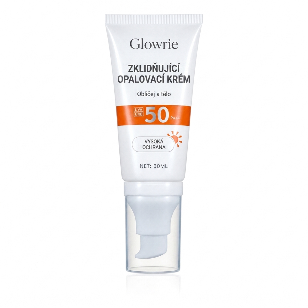 Zklidňující opalovací krém SPF 50 GLOWRIE