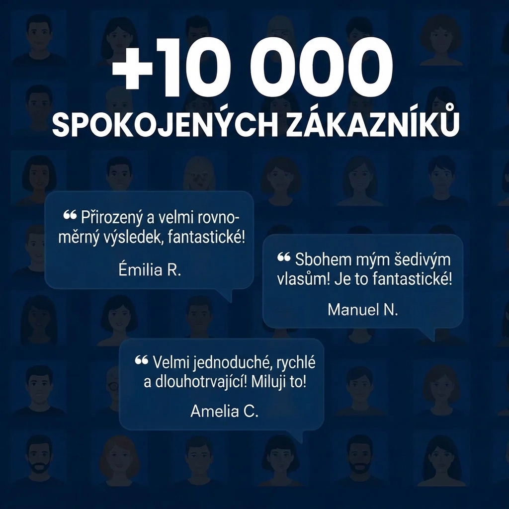 Okamžitý barvicí šampon na zakrytí šedivých vlasů za 10 minut, bez námahy GLOWRIE