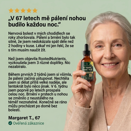 Glowrie 11 v 1 – kapky na podporu nervového systému — kyselina R-alfa-lipoová s vitamínem B12 GLOWRIE