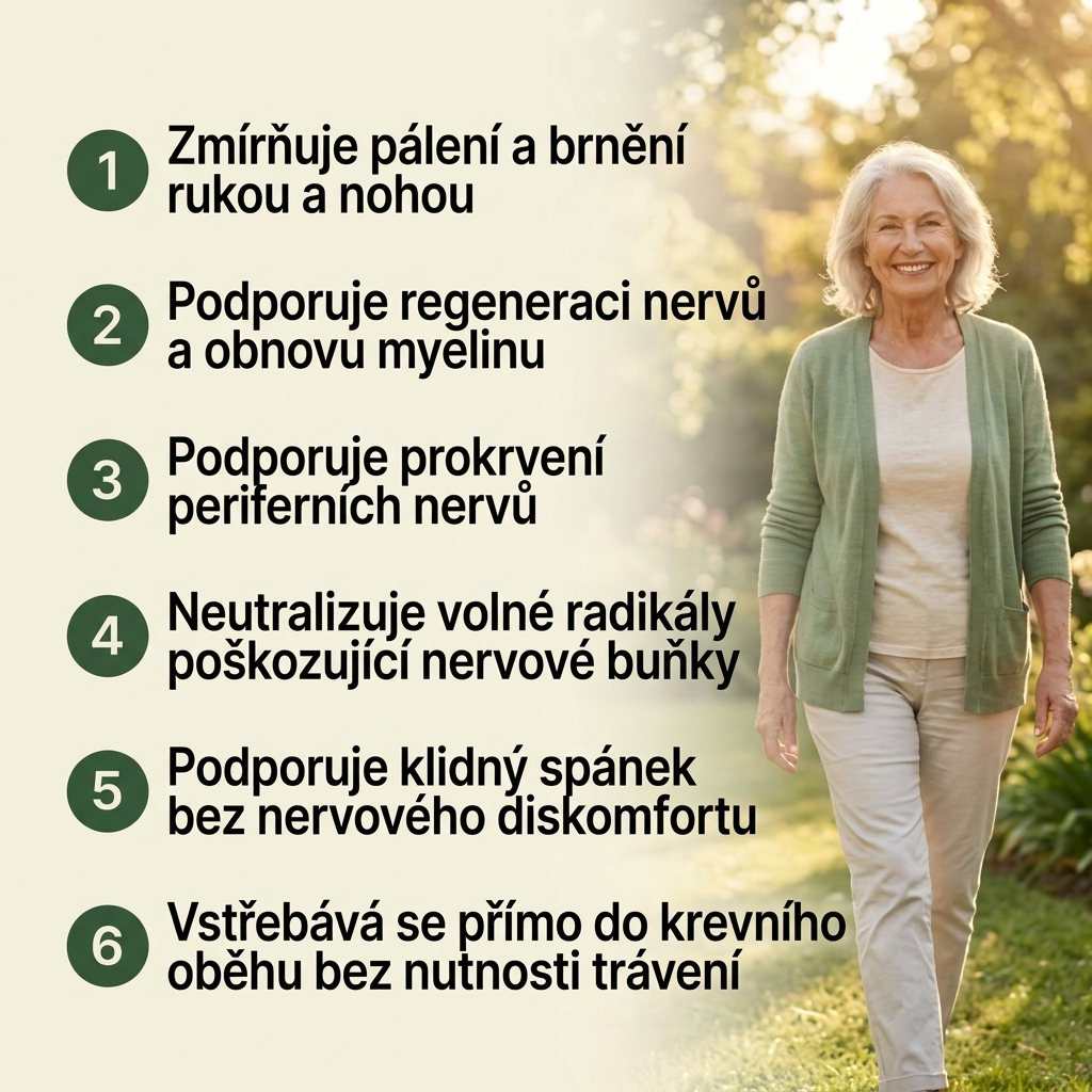 Glowrie 11 v 1 – kapky na podporu nervového systému — kyselina R-alfa-lipoová s vitamínem B12 GLOWRIE